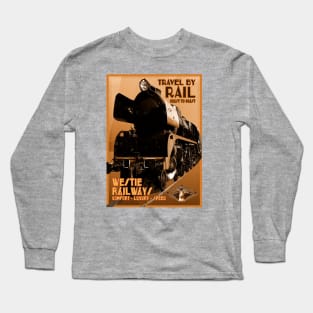 Retro Steam Rail Travel_03 Long Sleeve T-Shirt